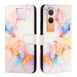 ART MARBLE Pénztárcahuzat a OnePlus Nord CE-hez 4 Lite 5G WHITE NARANCS