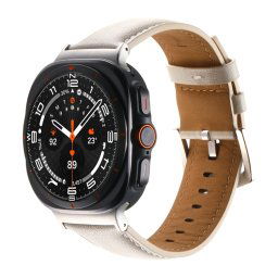LEATHER Bőrszíj Samsung Galaxyhoz Watch Ultra 47mm bézs
