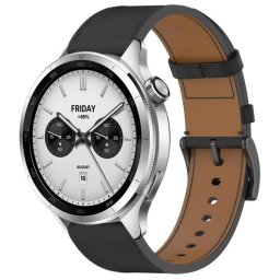 LEATHER Bőrszíj Xiaomi Watch S4 fekete