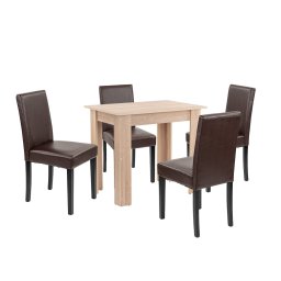 Leon 4+1 étkező garnitúra sonoma tölgy-barna