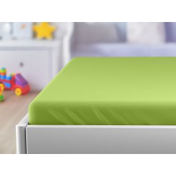 Jersey gyerek lepedő 60x120 cm zöld