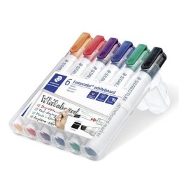 STAEDTLER Táblamarker készlet, 2-5 mm, vágott, STAEDTLER "Lumocolor(R) 351 B", 6 különböző szín