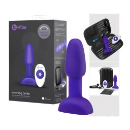 b-Vibe Rimming - forgó gyöngyös anál vibrátor (lila)