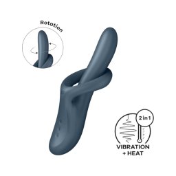 Satisfyer Heat Flex 4 - melegítő csiklókaros vibrátor (szürke)