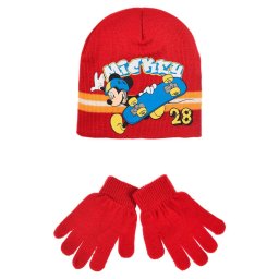 Disney Mickey Skate Red gyerek sapka + kesztyű szett 52 cm