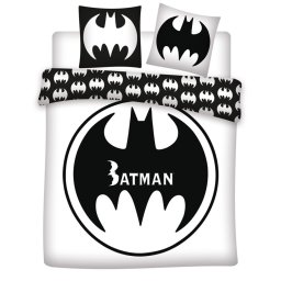 Batman White dupla, kétszemélyes ágyneműhuzat 240×220cm, 65x65 cm