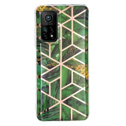 GEOMETRIC ART Kryt Xiaomi Mi 10T / Mi 10T Pro SÖTÉTZÖLD