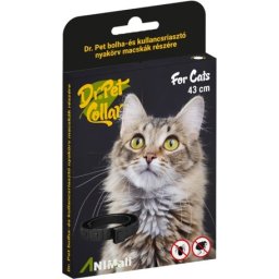 Dr.Pet kullancs- és bolhariasztó nyakörv macskáknak (43 cm)