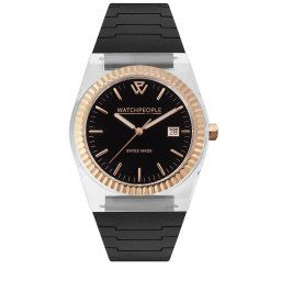 WATCHPEOPLE WP1 - Fekete, rozé arany, unisex karóra - 41 mm - (700405)