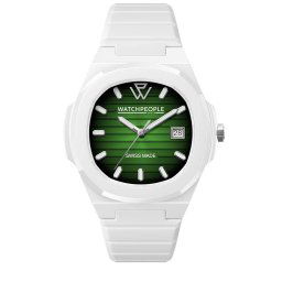 WATCHPEOPLE WP7 - Fehér, zöld, unisex karóra - 43 mm - (700932)