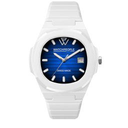WATCHPEOPLE WP7 - Fehér, kék, unisex karóra - 43 mm - (700933)