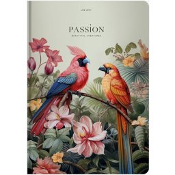 SHKOLYARYK Jegyzetfüzet, A4, vonalas, 80 lap, keményfedeles, SHKOLYARYK "Passion"