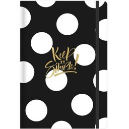 SHKOLYARYK Jegyzetfüzet, A5, vonalas, sima, pontrácsos, 96 lap, keményfedeles, SHKOLYARYK "find Inspirations", vegyes minta