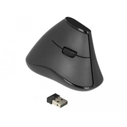 Delock ergonomikus függőleges optikai 5 gombos egér 2.4GHz vezeték nélküli - csendes