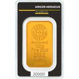 Argor-Héraeus (verve/öntve) 100g - befektetési aranytömb