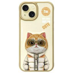 Nimmy Cool&Cute 2.0 Cat tok iPhone 15 - bézs