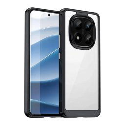 Szilikon telefonvédő (ütésállóság, átlátszó hátlap) FEKETE Xiaomi Redmi Note 14 Pro Plus 5G