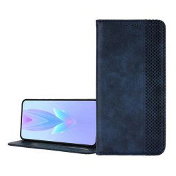 Tok álló, bőr hatású (FLIP, oldalra nyíló, asztali tartó, mozaik) SÖTÉTKÉK Infinix Hot 50 Pro 4G (X6881)