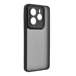 Szilikon telefonvédő (ütésállóság, akril hátlap, kameravédő) FEKETE Xiaomi Redmi Note 14 5G