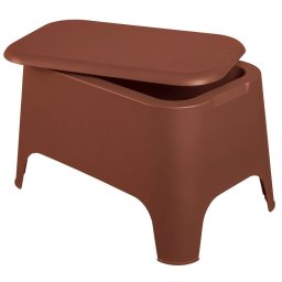 Toomax Petra műanyag asztal + tároló - terracotta