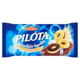 GYŐRI Vaníliás karika, 300 g, GYŐRI " Pilóta", étcsokoládés