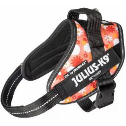 Julius-K9 IDC virágos rózsaszín powerhám kutyáknak (28-40 kg, 71-96 cm)