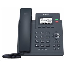Yealink SIP-T31P IP-telefon, 2, 3" 132x64 grafikus, 2x RJ45 10/100, PoE, 2x SIP, adapterrel