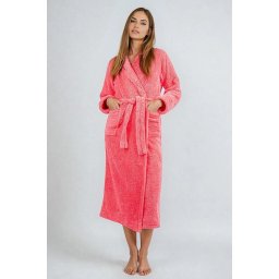 Eliza hosszú bolyhos fürdőköpeny, rózsaszín