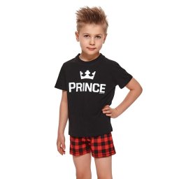 Prince rövid fiúpizsama, fekete