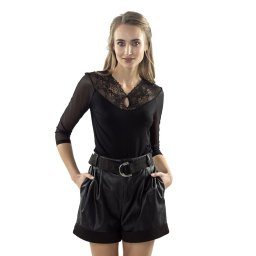 Danita elegáns blúz, fekete