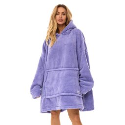 Hoodie maxi pulóver, lila