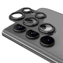 ENKAY ALU Kameraüveg Samsung Galaxy S22 Ultra 5G BLACK készülékhez