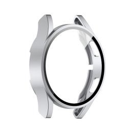 PC FULL COVER Műanyag borítás üveggel Samsung Galaxy Watch FE ezüsthöz