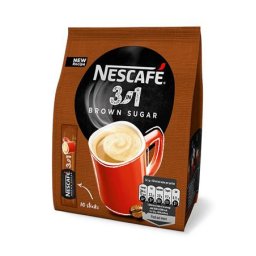 NESCAFE Instant kávé stick, 10x16,5 g, NESCAFÉ "3in1", barna cukorral