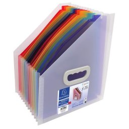 EXACOMPTA Harmonika iratpapucs, 265x325 mm, PP, 12 rekeszes, EXACOMPTA, színes