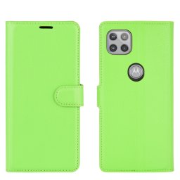 LITCHI pénztárcavédő Motorola Moto G 5G zöld