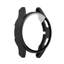 PC FULL COVER Műanyag borítás üveggel Samsung-hoz Galaxy Watch FE fekete