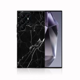 MY ART Védőburkolat a Samsung Galaxy S24 Ultra 5G BLACK MARBLE (142)