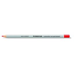 STAEDTLER Jelölőceruza, hatszögletű, mindenre író, lemosható (omnichrom), STAEDTLER "Lumocolor 108", piros
