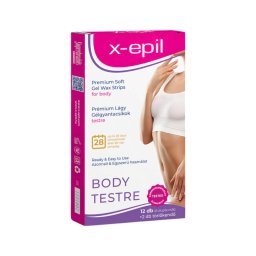 X-Epil - használatra kész gélgyantacsíkok (12 db) - testre