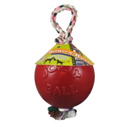 Jolly Pets Romp-n-Roll labda kötéllel 15cm piros kutyajáték