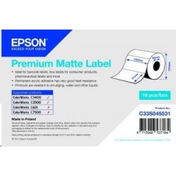 Epson címketekercs, normál papír, 102x51mm