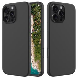 RUBBER Védőburkolat Apple-hoz iPhone 16 Pro fekete
