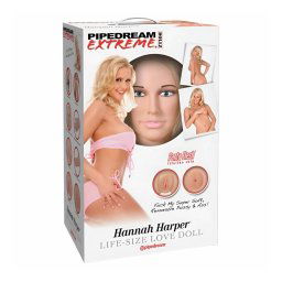 Pipedream Hannah Harper - életnagyságú guminő 3D arccal