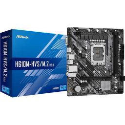 ASRock MB Sc LGA1700 H610M-HVS/M.2 R2.0, Intel H610, 2xDDR4, 1xHDMI, 1xVGA, mATX, 1xHDMI, 1xHDMI, 1xVGA