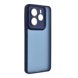 Szilikon telefonvédő (ütésállóság, akril hátlap, kameravédő) SÖTÉTKÉK Xiaomi Redmi Note 14 5G