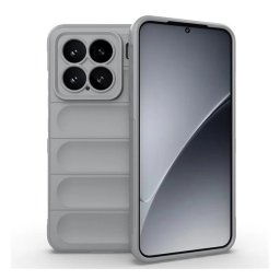 Szilikon telefonvédő (ütésállóság, kameravédő, 3D) VILÁGOSSZÜRKE Xiaomi 15