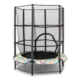KLARFIT Rocketkid, trambulin, Ø140cm, biztonsági háló, bungee felfüggesztés, 3 éves kortól (FIT11-Rocketkid-4)