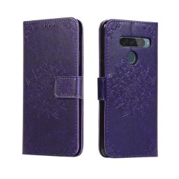 ART Peňaženkový kryt LG G8s ORNAMENT fialový