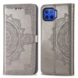 ART Pénztárca borító Motorola Moto G 5G Plus ORNAMENT szürke